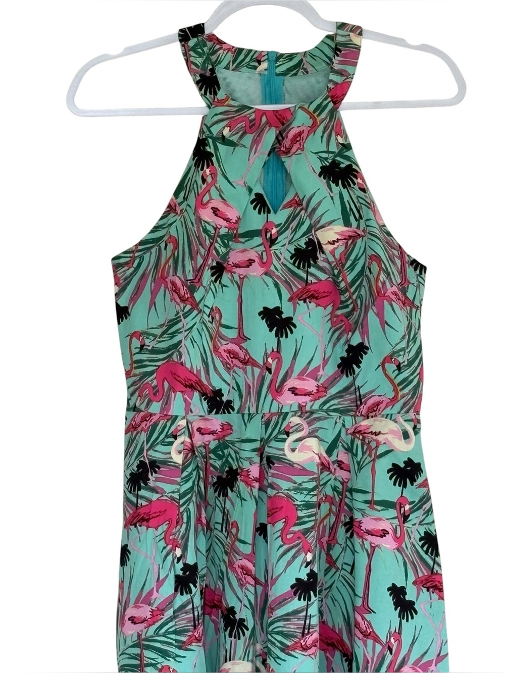 Belle Poque Flamingo Print Swing Dress Size M